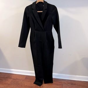 Long sleeve blazer romper